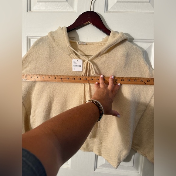 FREE PEOPLE x REVOLVE S Intimately 2pc Silent Mode Crop Hoodie Short SET Wool - Picture 10 of 16